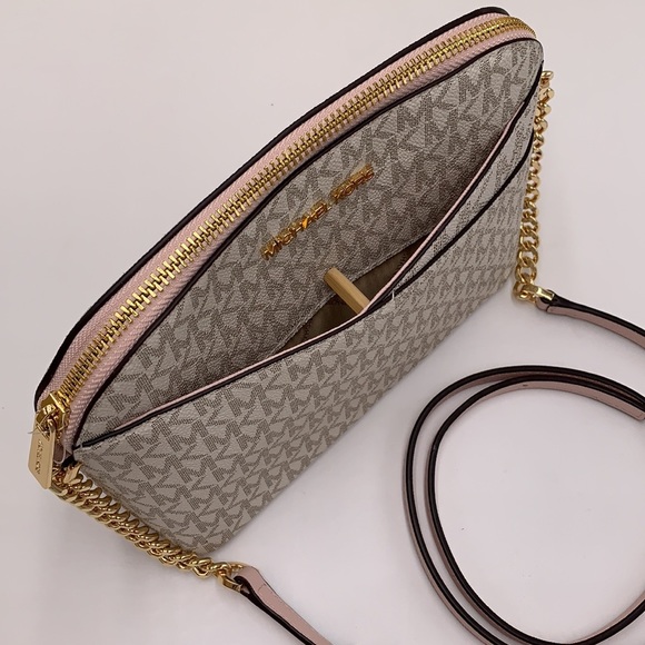 Michael Kors Jet Set Travel Medium Logo Dome Crossbody Bag - Picture 16 of 16